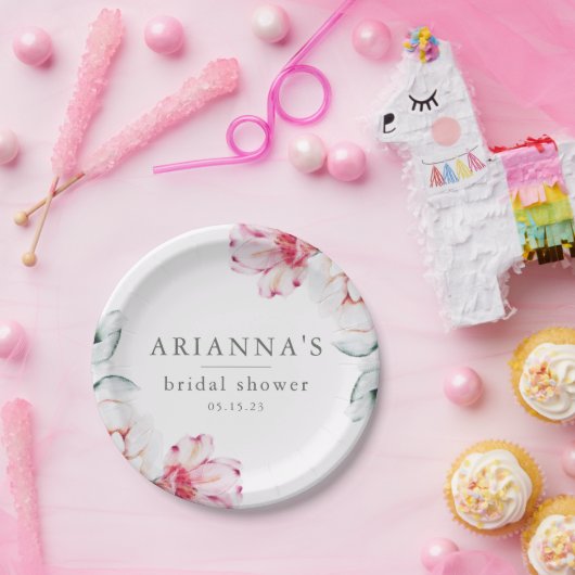 Hübscher und schicker Brautparty Lavendel Pappteller (Party)