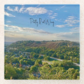 Hübscher Untersetzer aus Rotglas (Vorderseite)