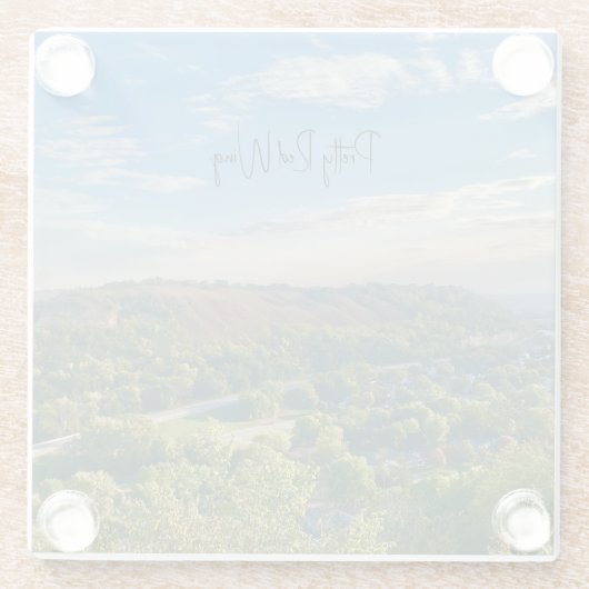 Hübscher Untersetzer aus Rotglas (Rückseite)