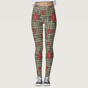 Hübscher Urlaub Karierte Weihnachten Leggings