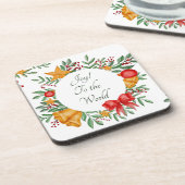 Hübscher Urlaubsrahmen Getränkeuntersetzer (Linke Seite)