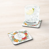 Hübscher Urlaubsrahmen Getränkeuntersetzer (Rechte Seite)