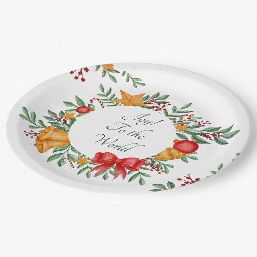 Hübscher Urlaubsrahmen Pappteller (Schrägansicht)