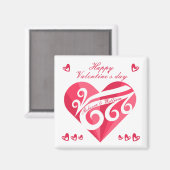 Hübscher Valentinstag Herz Personalisiert Magnet (Vorderseite/Rückseite)