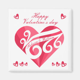Hübscher Valentinstag Herz Personalisiert Magnet
