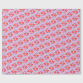 Hübscher Valentinstag Lila Wasserfarbenherzen Geschenkpapier (Flach)