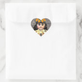 Hübscher Vampire-Puppenstempel Herz-Aufkleber (Tasche)