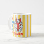 Hübscher Vater Hummer Krustentier Amalfi Gelber St Kaffeetasse (Vorderseite Links)