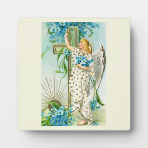 Hübscher Vergissmeinnicht Engel  Fotoplatte