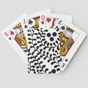 Hübscher, verschnörkelter Schwarzweißdruck Spielkarten