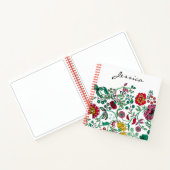 Hübscher Verzierter Blumengarten Personalisierte A Notizblock (Innenseite)