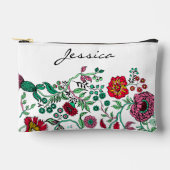 Hübscher Verzierter Blumengarten Personalisierte A Zubehörtasche (Vorderseite)