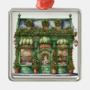 HÜBSCHER VERZIERTER URLAUB CHRISTMAS STOREFRONT ORNAMENT AUS METALL