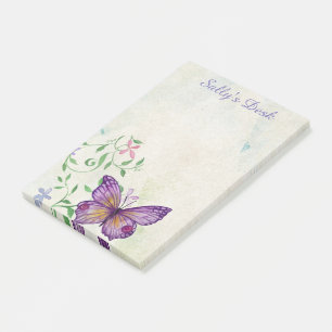 Hübscher Vintage-Wasserfarbenschmetterling persona Post-it Klebezettel