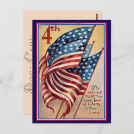 Hübscher Vintager Amerikanische Unabhängigkeitstag Postkarte