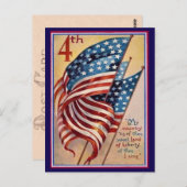 Hübscher Vintager Amerikanische Unabhängigkeitstag Postkarte (Vorne/Hinten)