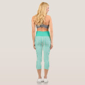 Hübscher Vintager Bauernhof Gingham Pattern Capri Leggings (Rückseite)