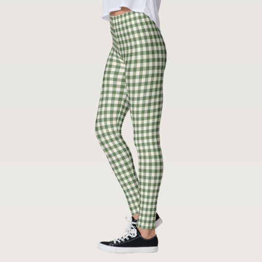 Hübscher Vintager Bauernhof Gingham Pattern Leggings (Links)