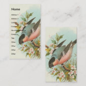 Hübscher Vintager Bird Visitenkarte (Vorne/Hinten)