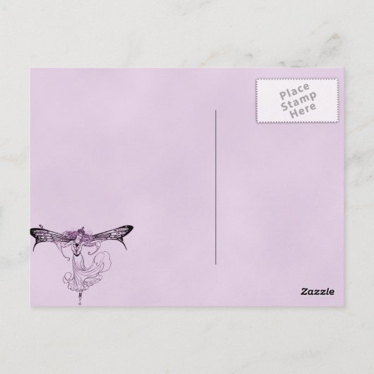 Hübscher Vintager Fairy Decal Postkarte (Rückseite)