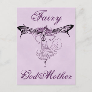 Hübscher Vintager Fairy Decal Postkarte
