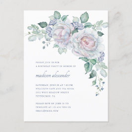 Hübscher Vintager Look Blumengeburt Einladungspostkarte