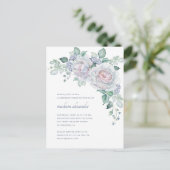 Hübscher Vintager Look Blumengeburt Einladungspostkarte (Stehend Vorderseite)