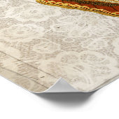 Hübscher Vintager Moth Botanical Poster (Ecke)