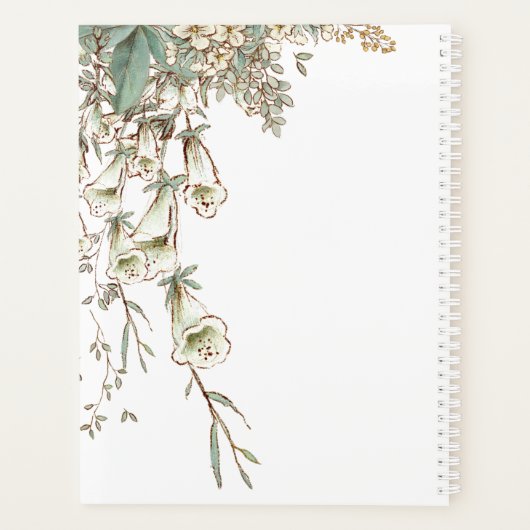 Hübscher Vintager Name Personalisiert Hochzeit Planer (Rückseite)