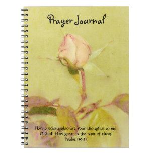 Hübscher Vintager Stil Rose Glaube Gebet Journal Notizblock