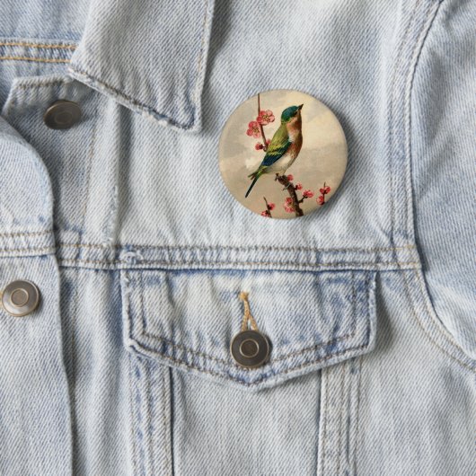 Hübscher Vintager Vogel Button (Beispiel)