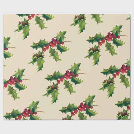 Hübscher Vintager Zweig Geschenkpapier (Flach)