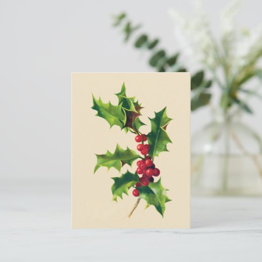 Hübscher Vintager Zweig Postkarte (Stehend Vorderseite)