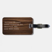 Hübscher Virginia-Uhu-hölzerne Blick-Gewohnheit Gepäckanhänger (Rückseite horizontal)