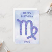 Hübscher Virgo Schild Custom Astrologie Happy Gebu Karte (Vorderseite/Rückseite Beispiel)