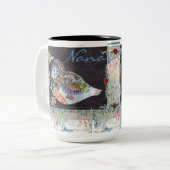 "Hübscher Vogel (2)" personalisierte Tasse (Vorderseite Links)