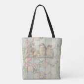 Hübscher Vogel der rosa weißen aquamarinen Tasche (Rückseite)