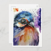 Hübscher Vogel Feiertagspostkarte (Vorne/Hinten)