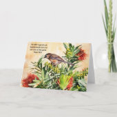 Hübscher Vogel in Berry Bush Bible Verse Art Note Karte (Vorderseite)
