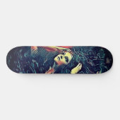 Hübscher Wald Hexe Gothic Girl Skateboard (Horizontal)