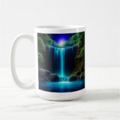 Hübscher Wasserfall bei nächtlicher Mystical Perso Kaffeetasse (Links)
