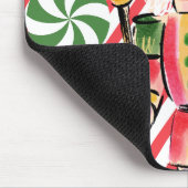 Hübscher Wasserfarbenknussknacker und Zuckerrohr g Mousepad (Ecke)