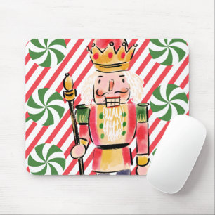 Hübscher Wasserfarbenknussknacker und Zuckerrohr g Mousepad