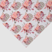 Hübscher Wasserfarbenkürbis Peach Floral Seidenpapier (Ausschnitt)