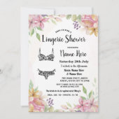 Hübscher Watercolor-Pastellblumenwäsche-Dusche Einladung (Vorderseite)