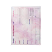 Hübscher Watercolor-Splash-Wochenplaner Notepad Notizblock (Rotiert)