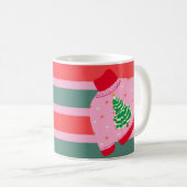 Hübscher Weihnachts-Hässlichpullover-Becher Kaffeetasse (VorderseiteRechts)