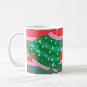 Hübscher Weihnachts-Hässlichpullover-Becher Kaffeetasse