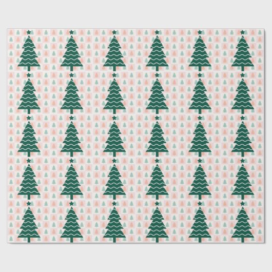  Hübscher Weihnachtsbaum Feiertagsdesign.  Geschenkpapier (Flach)