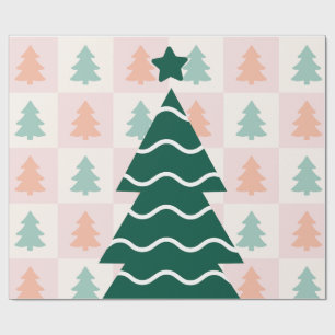Hübscher Weihnachtsbaum Feiertagsdesign. Geschenkpapier